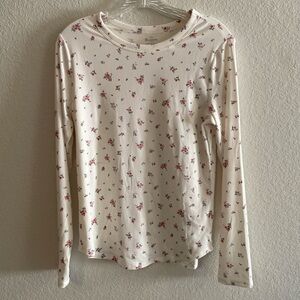 No Boundaries Ribbed Floral Top Juniors Size L